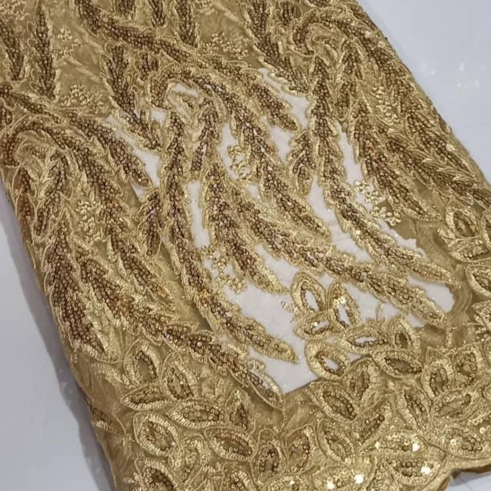Gold dress with train